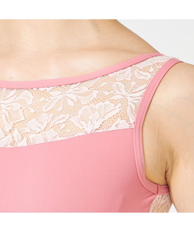 Chacott 【MAY NAGAHISA】ノースリーブレオタード チェリーピンク