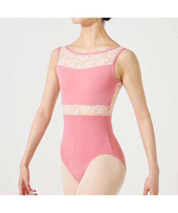 Chacott 【MAY NAGAHISA】ノースリーブレオタード チェリーピンク