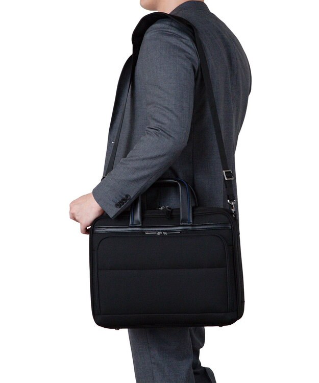 ACE BAGS & LUGGAGE ace. デヴェル ビジネスバッグ B4サイズ 14インチPC収納 870g 20263 エース ブラック×ネイビー