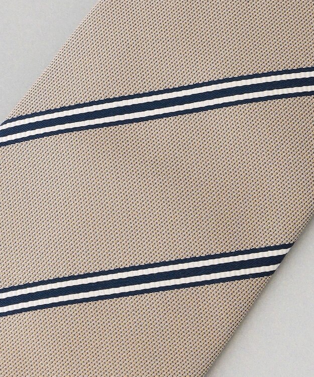 GOTAIRIKU GOTAIRIKU別注【日本製】シルク ネクタイ_レジメンタル アイボリー系1