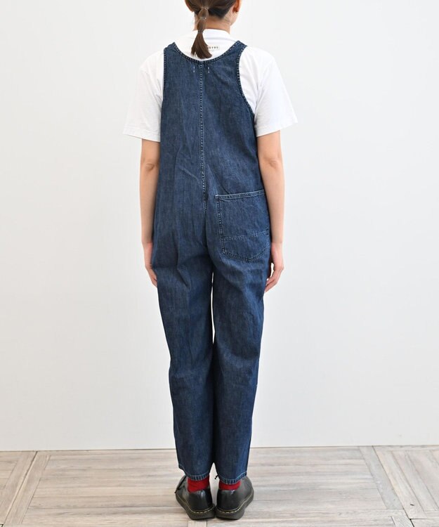 woadblue 【157】SALOPETTE デニムサロペット DARK BLUE