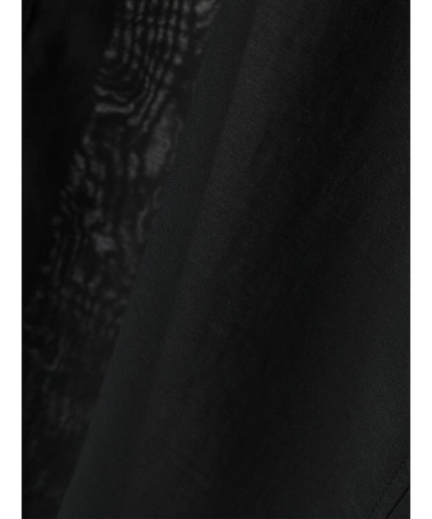 earth music&ecology シアーバンドカラーシャツ Black