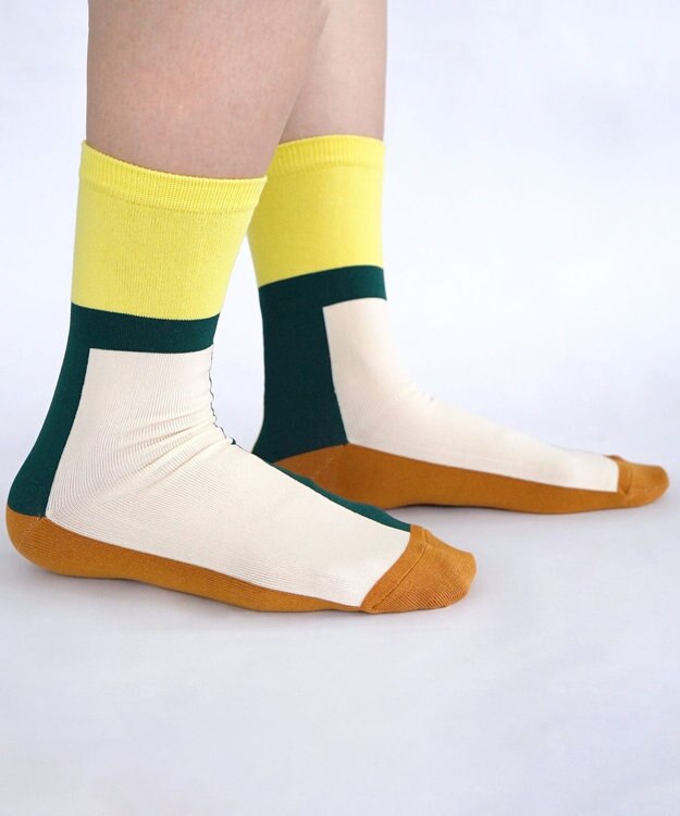 nitorito 【UNISEX】米沢オリジナル柄 oh hori 靴下 yellow
