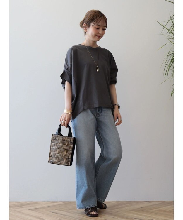 AMERICAN HOLIC ドルマン変形カットプルオーバー Charcoal Gray