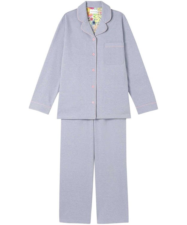 une nana cool 【綿混】天竺パジャマ MADE WITH LIBERTY FABRIC ブルー