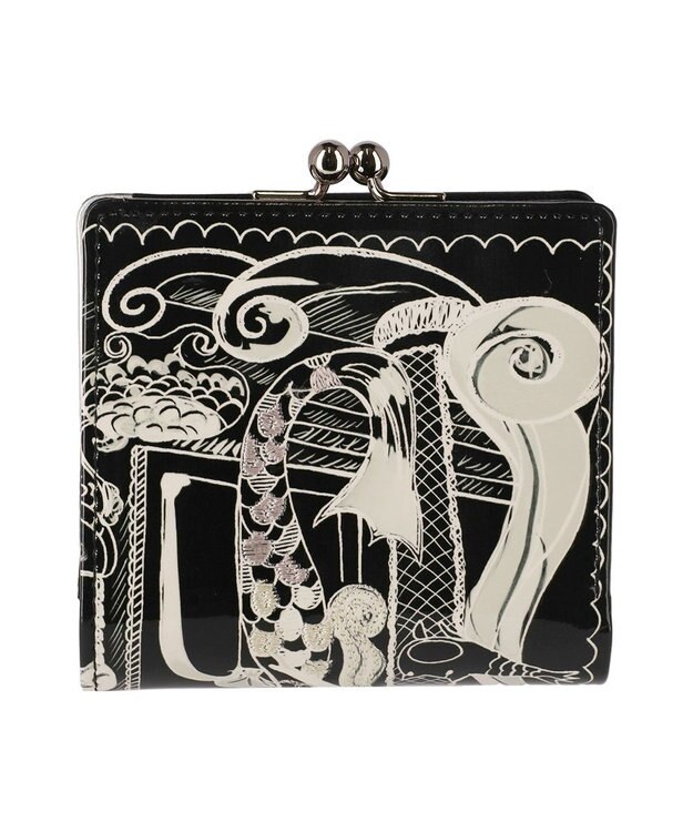 tsumori chisato CARRY マーメイドルーム 2つ折り財布 ミニ財布 がま口 ブラック