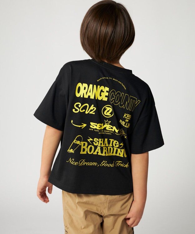 OP／FILA 【SEVEN2】グラフィックTシャツ ブラック