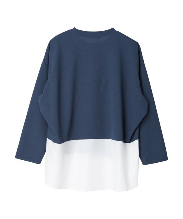 CRAFT STANDARD BOUTIQUE 布帛切替デザインプルオーバー Navy