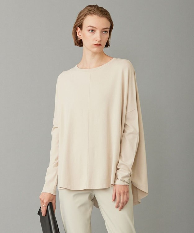 ICB 【洗える】ヴィスコースワイド プルオーバー トープ系