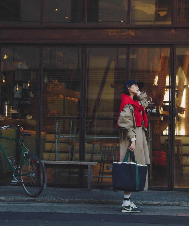 LeSportsac LG HANDLE ADJ TOTE/ディープシー/ボトルグリーンウェビング ディープシー/ボトルグリーンウェビング