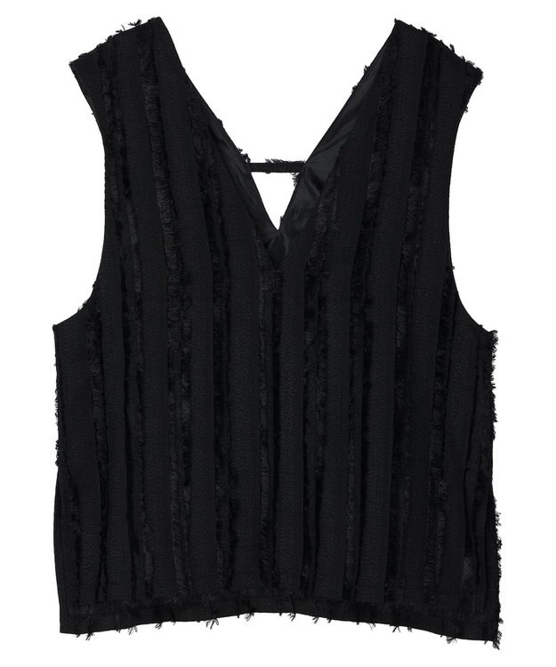 Green Parks デザインＶネックベスト Black