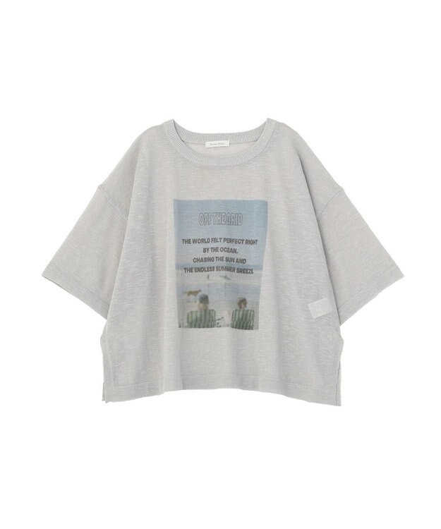 Green Parks フォトニットプルオーバー Gray