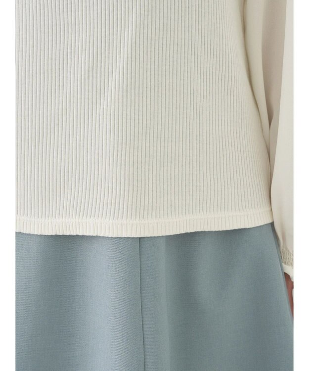 earth music&ecology スカラップビジュープルオーバー Ivory