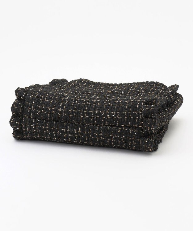 TOCCA 【ヨンア×大人百花×TOCCAコラボカラー有り】PRECIOUS WAVES BAG WITH POUCH ポーチ付きトートバッグ ブラックツイード