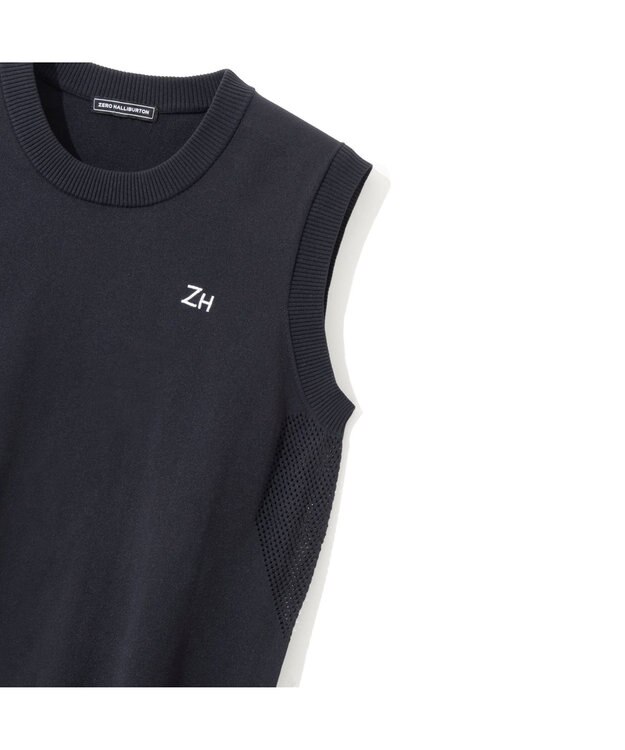 ZERO HALLIBURTON ソロテックス ニットベスト 82844 W4S9b レディースゴルフ ネイビー杢