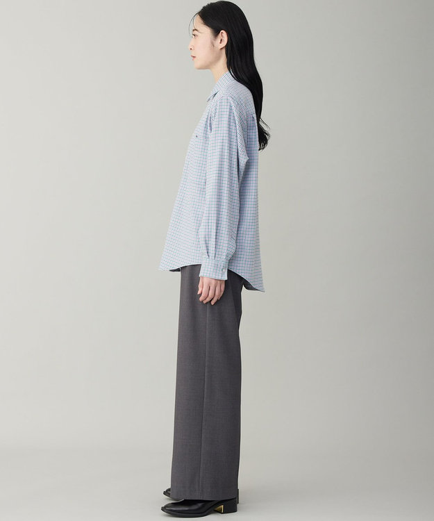 UNFILO MENS 【男女兼用】クリーンチェック ネルシャツ ピンクチェック