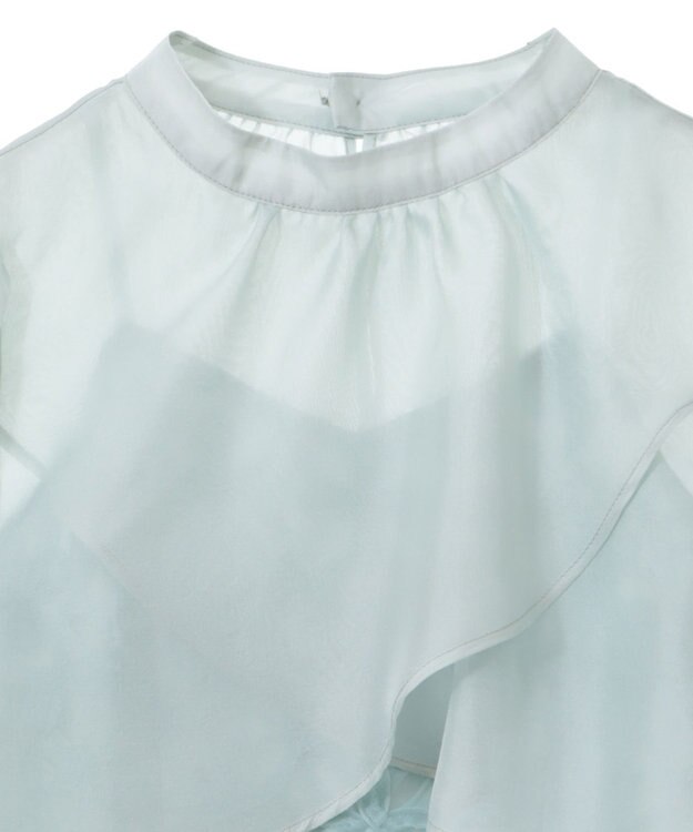 earth music&ecology SET2点シアーブラウス＋3Dレースワンピース ミント