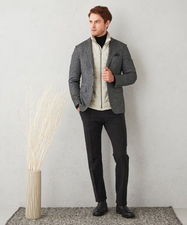 JOSEPH ABBOUD 【ダウンライナー付き】3WAY ダブルストレッチダウンコート アイボリー系