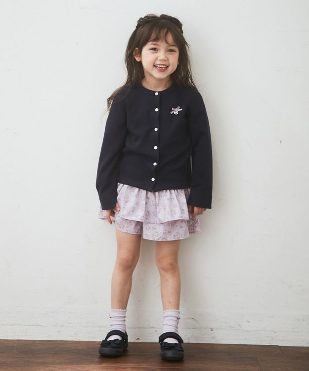 ANY KIDS 柄キュロット ラベンダー花柄