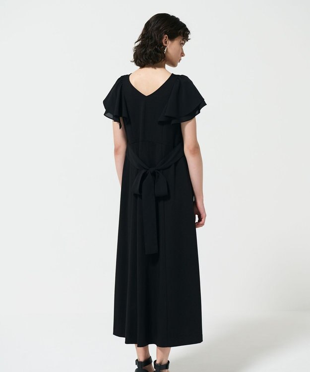 GRACE CONTINENTAL フリルスリーブカットワンピース ブラック