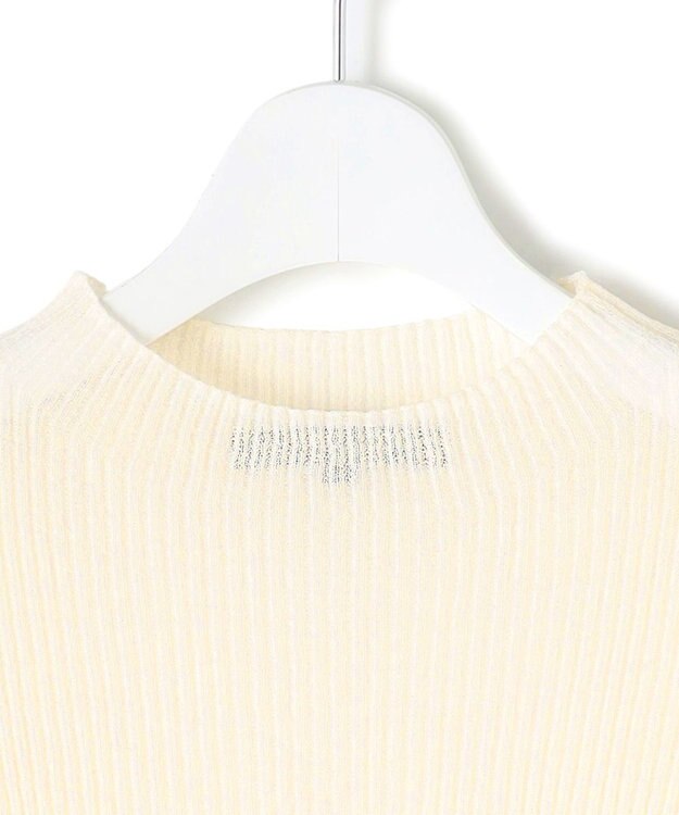 23区 S 【洗える】シアーリブハイネック ニット アイボリー系