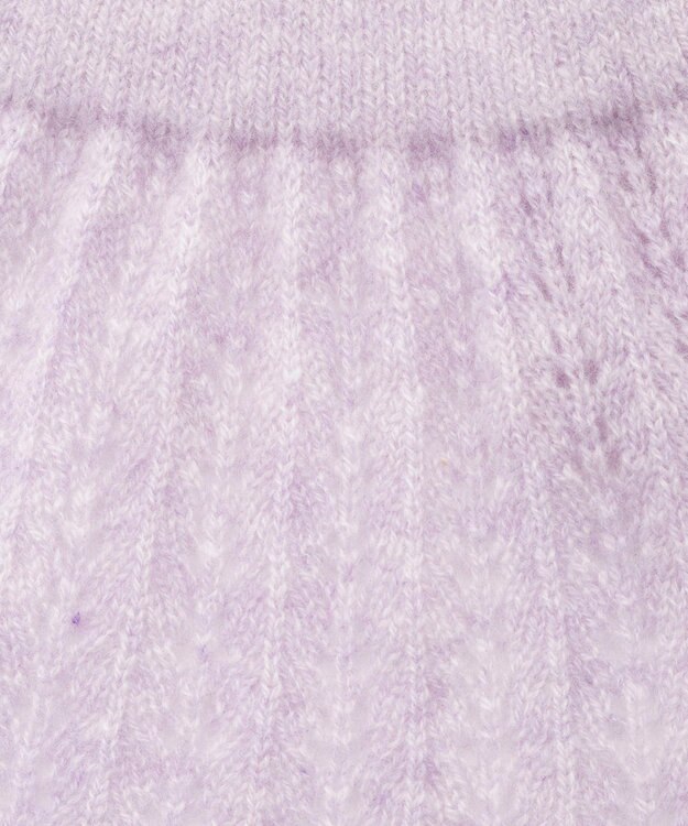 MOONBAT mila schon カシミヤ100%レーシーニットプチマフラー ラベンダー