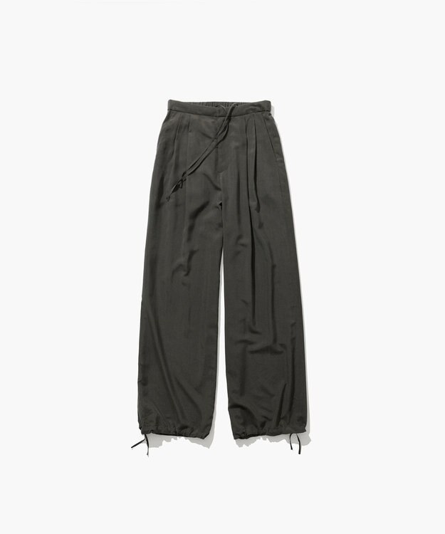 ATON SILK SUEDE | ワイドイージーパンツ CHARCOAL GRAY