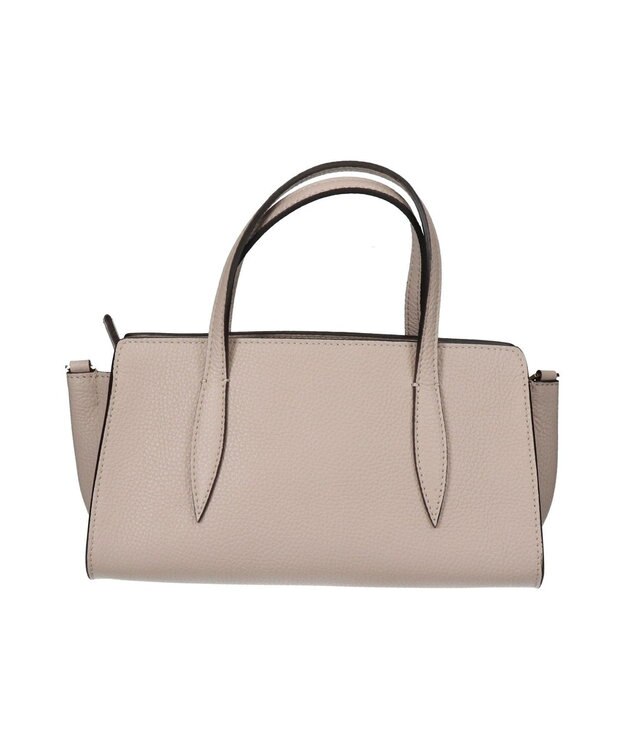 INTER-CHAUSSURES 【LORISTELLA】シュリンクレザーベーシックハンドバッグ ライトグレー