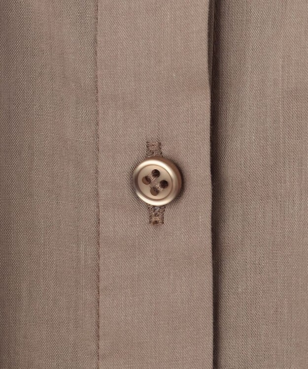 ANY シルキーソフトスタンドカラーシャツ モカ