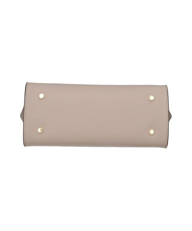 INTER-CHAUSSURES 【LORISTELLA】シュリンクレザーベーシックハンドバッグ ライトグレー