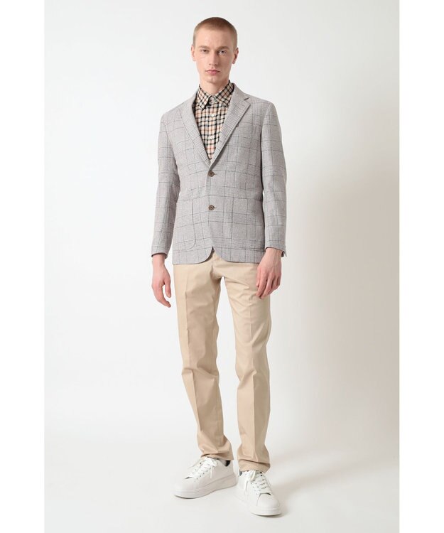 DAKS マイクロブークレーチェックジャケット ライトグレー