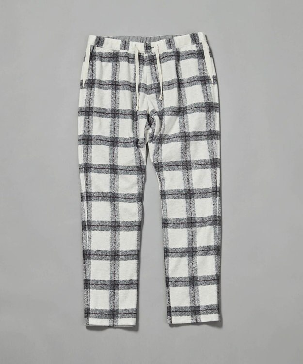 JOSEPH ABBOUD MOUNTAIN 【SPACE／UNISEX】フランネルジャージーブロック パンツ ライトグレー系4