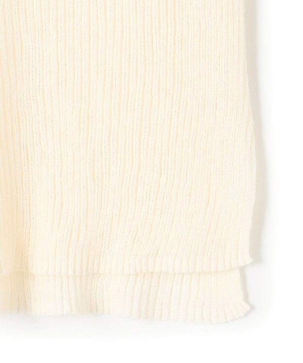 23区 【洗える】シアーリブハイネック ニット アイボリー系