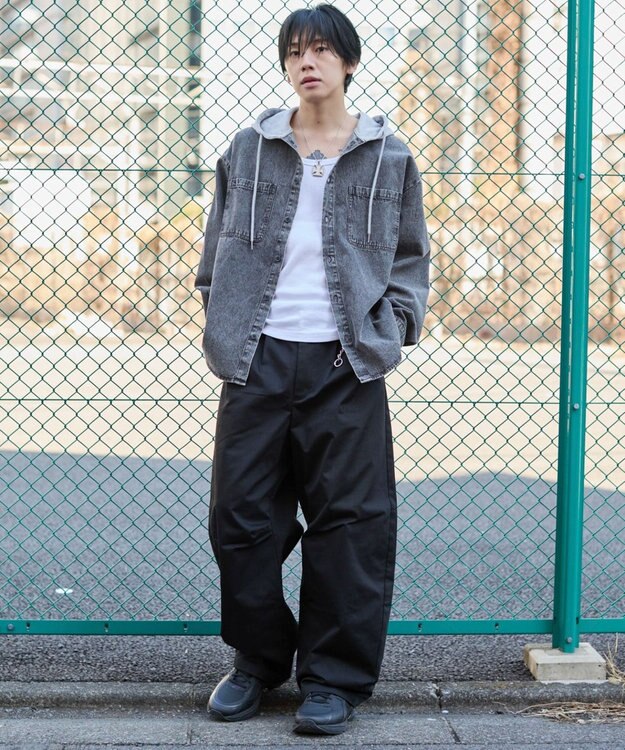 WEGO キーチャーム付きチノカーブパンツ ブラック