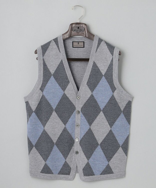 GOTAIRIKU ハイゲージニットベスト ライトグレー系4