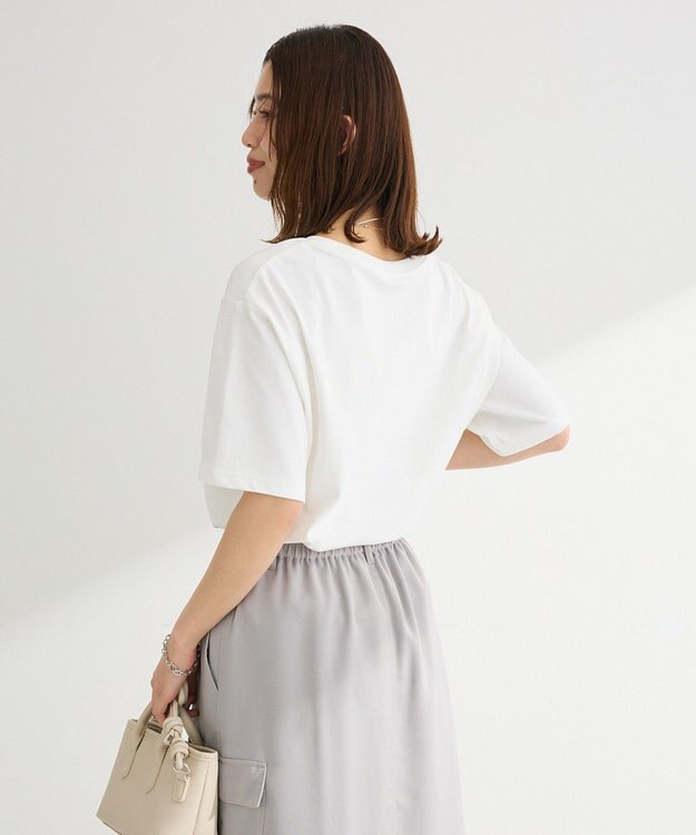 Green Parks 【適ON】多段きれい目ロゴＴシャツ Off White