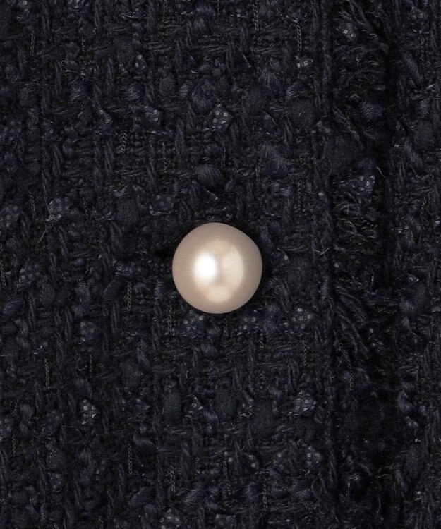 組曲 【KUMIKYOKU NAVY】ファンシーツイード 2WAYジャケット ネイビー系