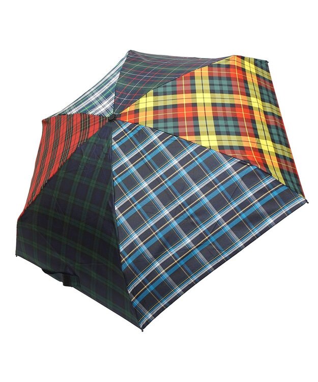 +RING プラスリング UNISEX 晴雨兼用 折傘 CHK T1397 sunshield マルチカラー