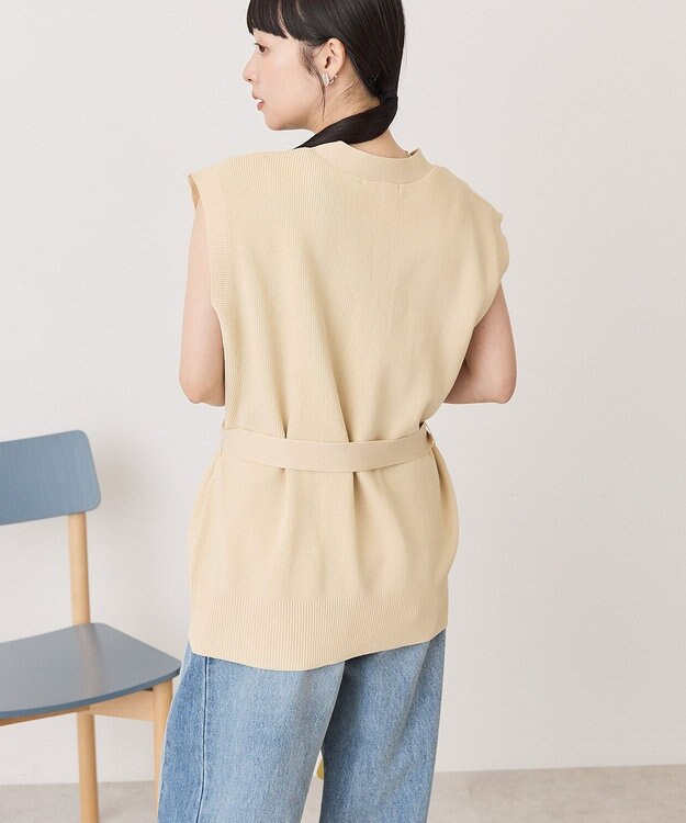 AMERICAN HOLIC 金ボタンニットジレ Ivory