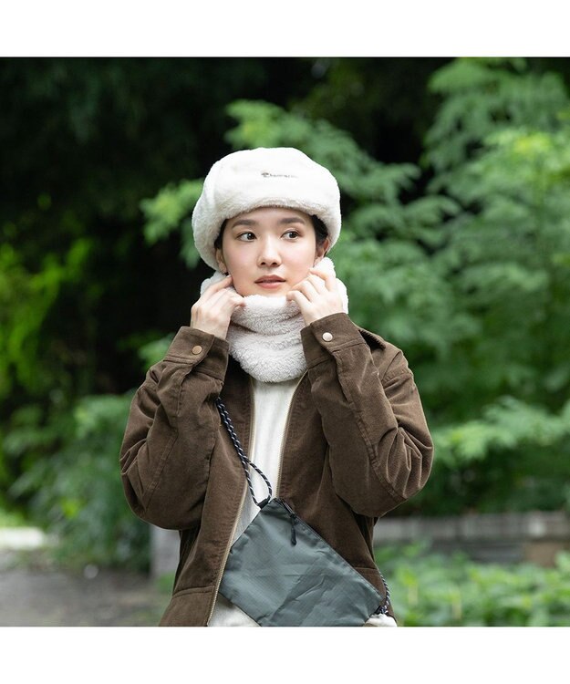 林八百吉商店 Champion　2FACEボアネックウォーマー アイボリー