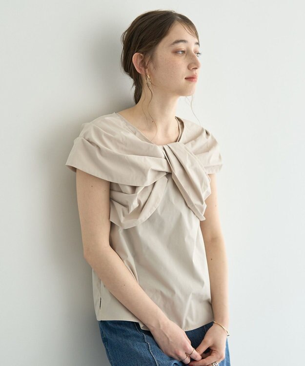 YECCA VECCA リボンデザインブラウス Beige