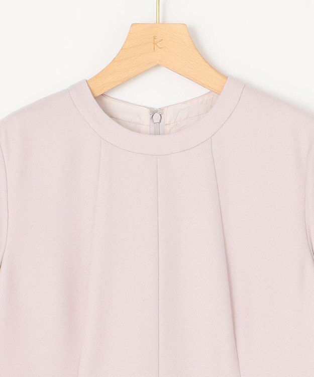 組曲 【WEB限定】ウールジョーゼット フレアワンピース ローズ系