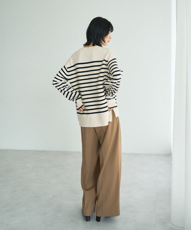 YECCA VECCA 釦デザイン配色ニット Border