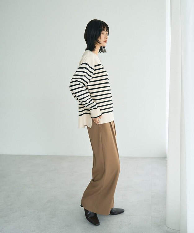 YECCA VECCA 釦デザイン配色ニット Border