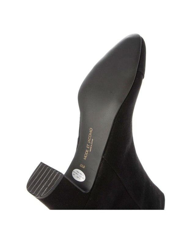 MODE ET JACOMO <MODE ET JACOMO>コンビデザインショートブーツ ブラックスエード