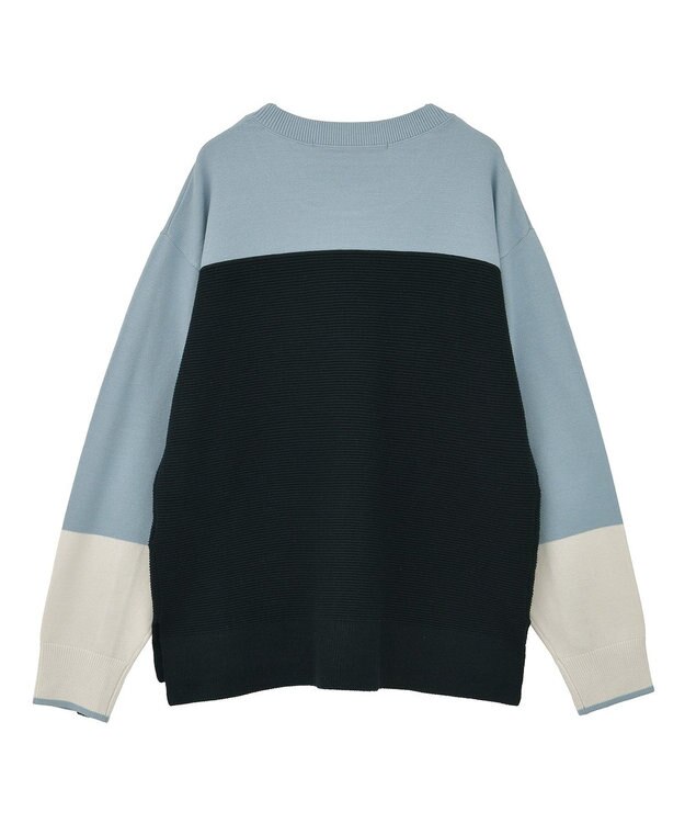 YECCA VECCA 釦デザイン配色ニット Border