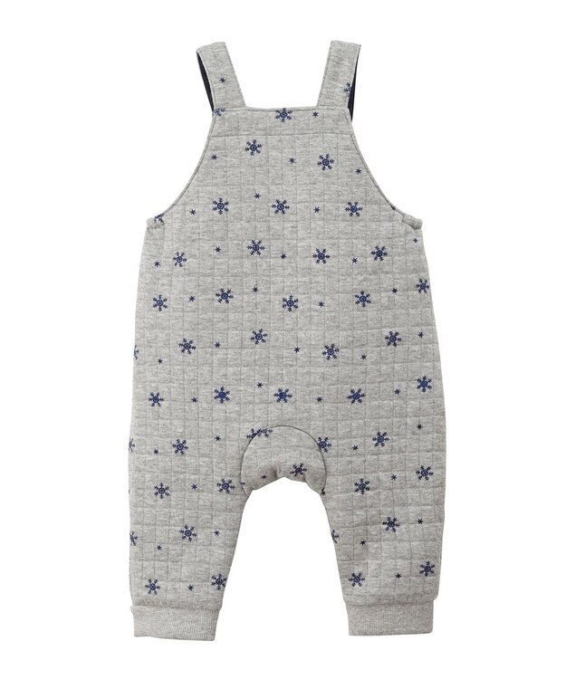 MIKI HOUSE HOT BISCUITS キルト素材 オーバーオール＆Tシャツギフトセット【BOX付き】 グレー