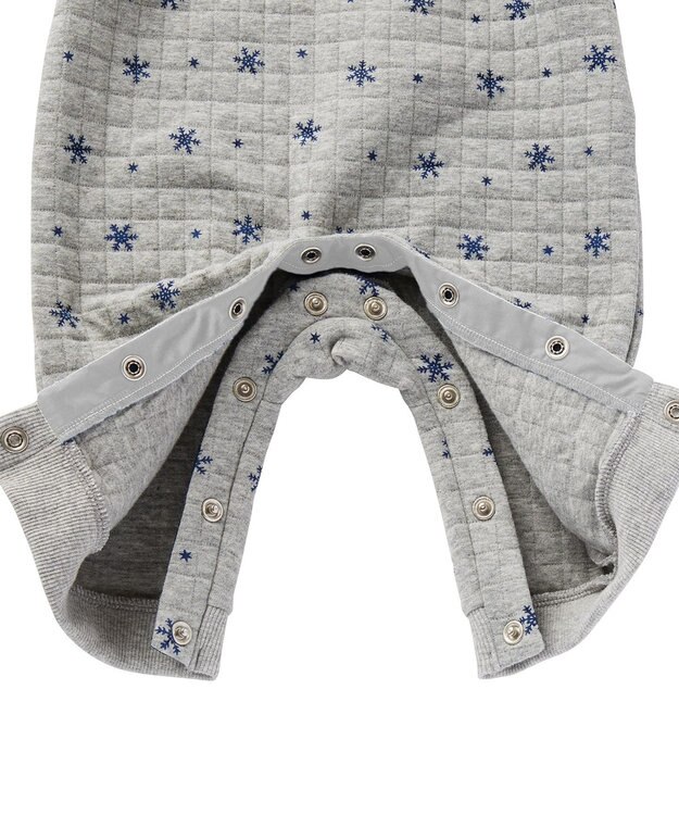 MIKI HOUSE HOT BISCUITS キルト素材 オーバーオール＆Tシャツギフトセット【BOX付き】 グレー