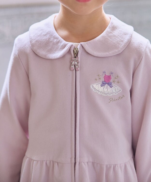 ANY KIDS ジップアップワンピース ラベンダー