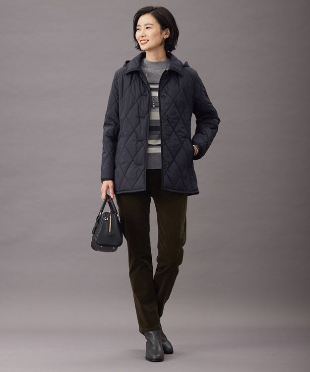 J.PRESS LADIES 【洗える】21ウェルコーデュロイ ストレッチ パンツ カーキ系